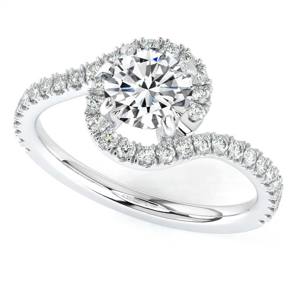 14K White Gold Noga Lab Grown Diamond Ring (2/5 ct. tw)